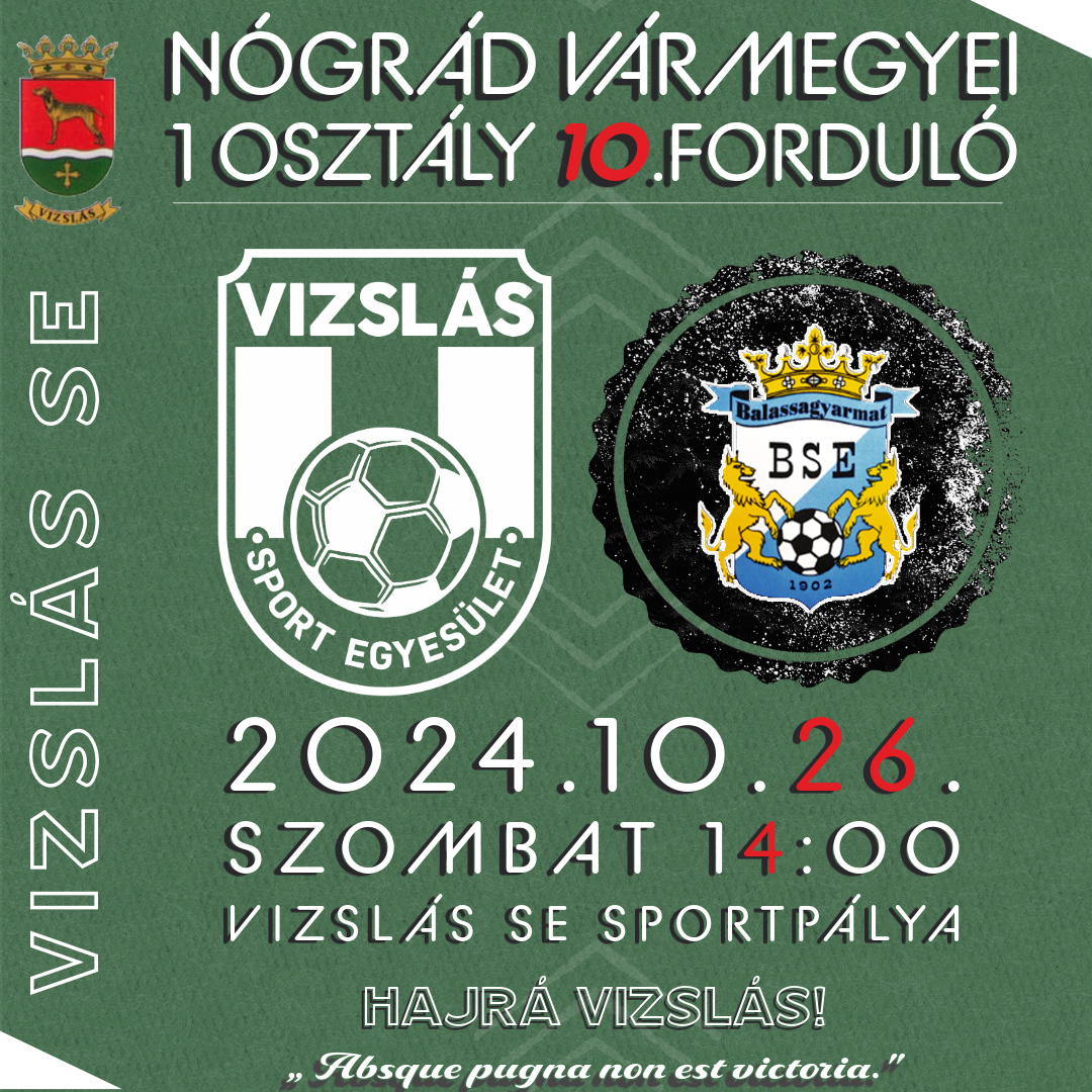 You are currently viewing 🆚 NVM1.o 10f.  Vizslás SE – Balassagyarmati VSE 2:1