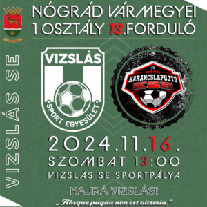 Read more about the article 🆚 NVM1.o 13f. Vizslás SE – Silver Tüzép Karancslapujtő